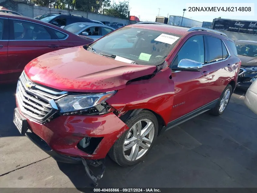 2018 Chevrolet Equinox Premier VIN: 2GNAXMEV4J6214808 Lot: 40455866