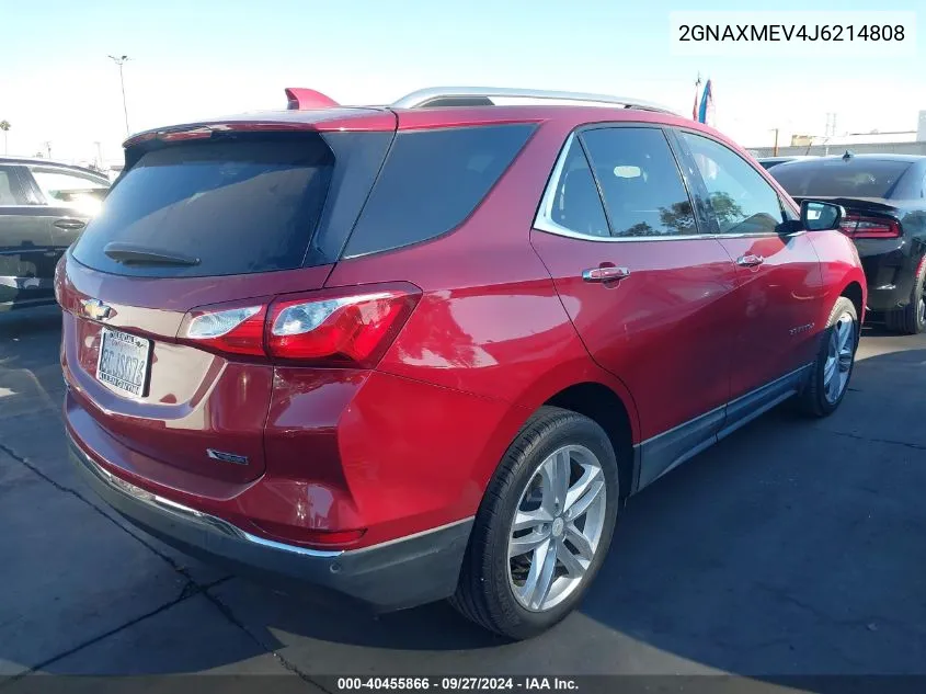 2018 Chevrolet Equinox Premier VIN: 2GNAXMEV4J6214808 Lot: 40455866