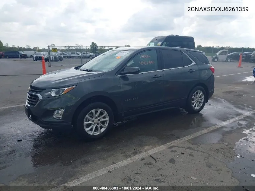 2018 Chevrolet Equinox Lt VIN: 2GNAXSEVXJ6261359 Lot: 40456383