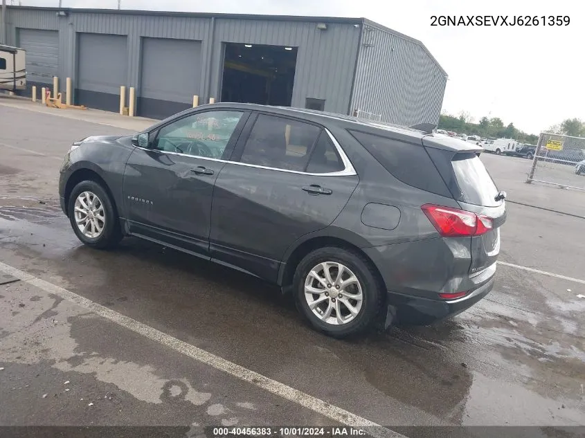 2018 Chevrolet Equinox Lt VIN: 2GNAXSEVXJ6261359 Lot: 40456383