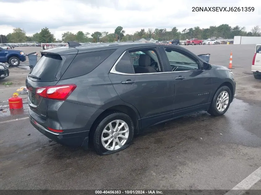 2018 Chevrolet Equinox Lt VIN: 2GNAXSEVXJ6261359 Lot: 40456383