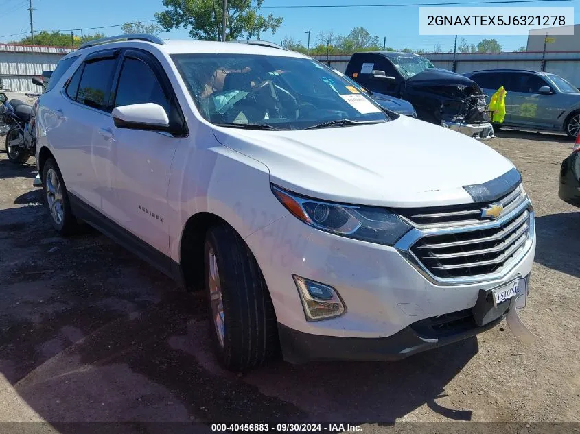 2GNAXTEX5J6321278 2018 Chevrolet Equinox Lt