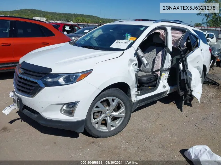 2GNAXTEX5J6321278 2018 Chevrolet Equinox Lt