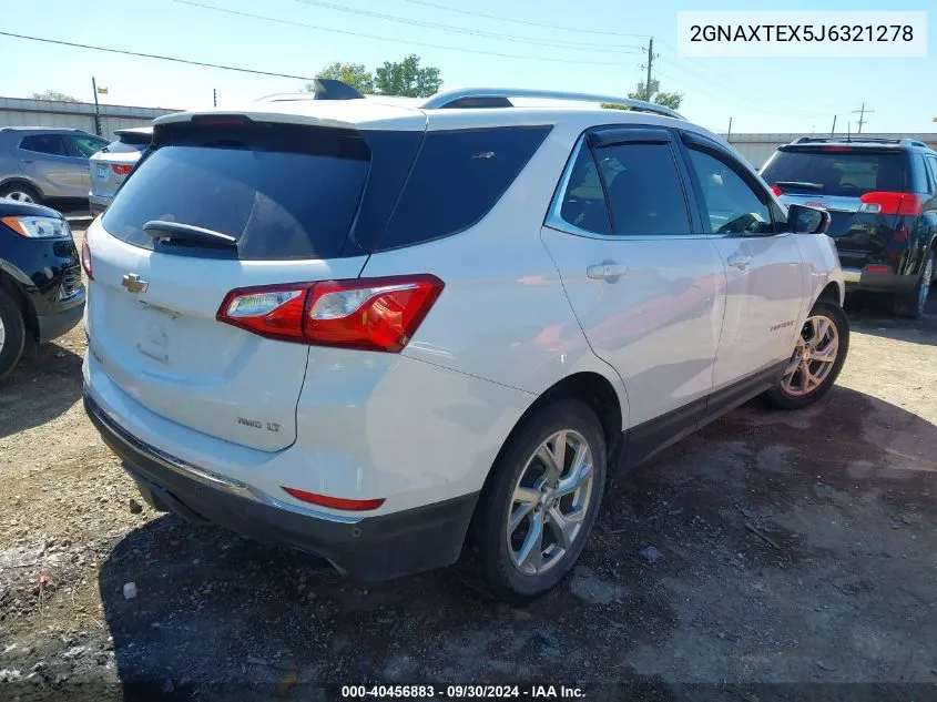 2GNAXTEX5J6321278 2018 Chevrolet Equinox Lt