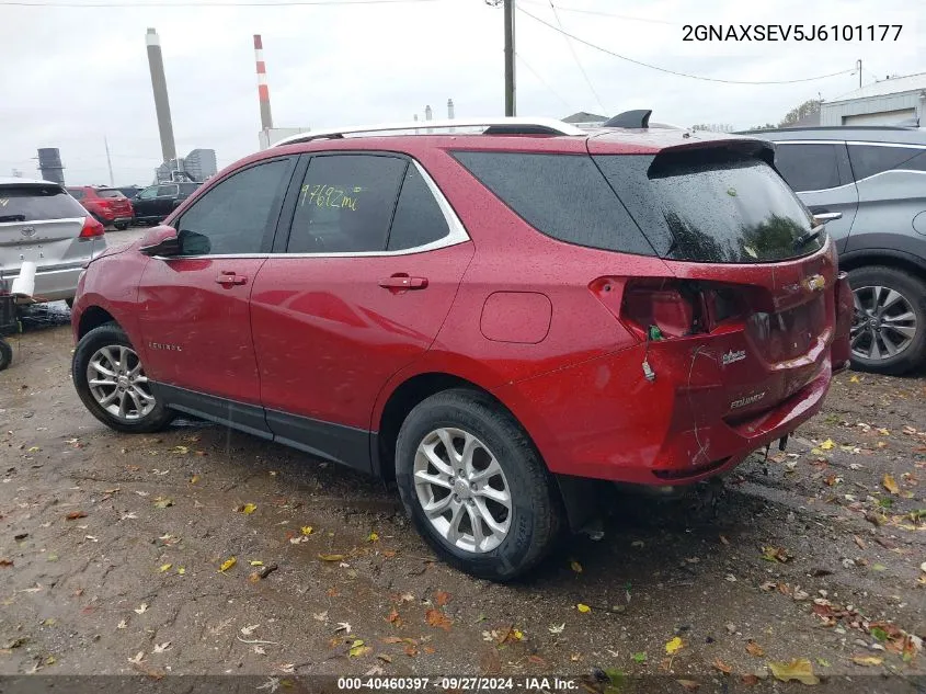 2018 Chevrolet Equinox Lt VIN: 2GNAXSEV5J6101177 Lot: 40460397