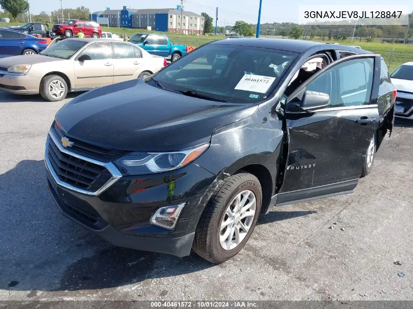 2018 Chevrolet Equinox Lt VIN: 3GNAXJEV8JL128847 Lot: 40461572