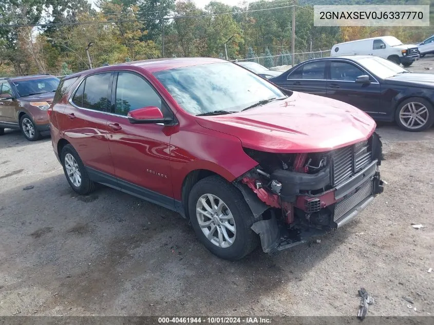 2018 Chevrolet Equinox Lt VIN: 2GNAXSEV0J6337770 Lot: 40461944