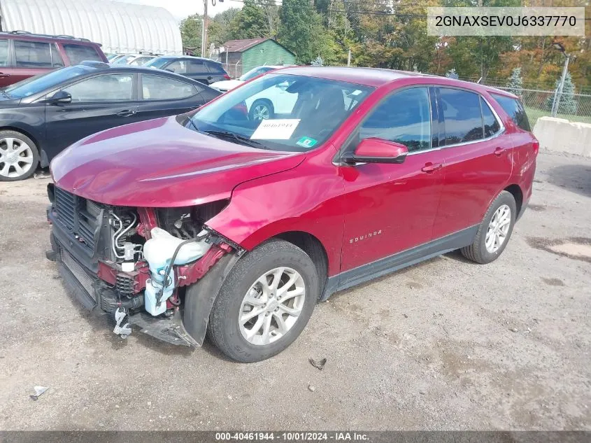 2018 Chevrolet Equinox Lt VIN: 2GNAXSEV0J6337770 Lot: 40461944