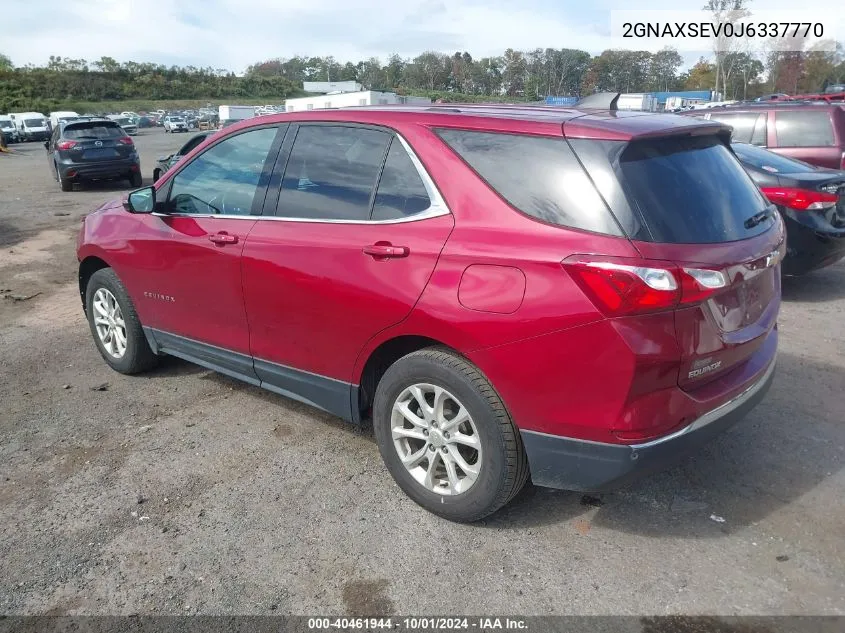 2018 Chevrolet Equinox Lt VIN: 2GNAXSEV0J6337770 Lot: 40461944