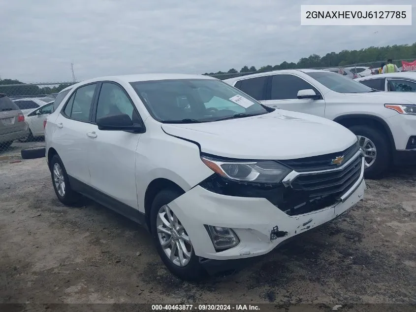 2018 Chevrolet Equinox Ls VIN: 2GNAXHEV0J6127785 Lot: 40463877