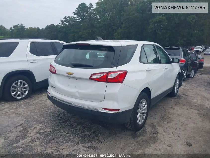 2018 Chevrolet Equinox Ls VIN: 2GNAXHEV0J6127785 Lot: 40463877