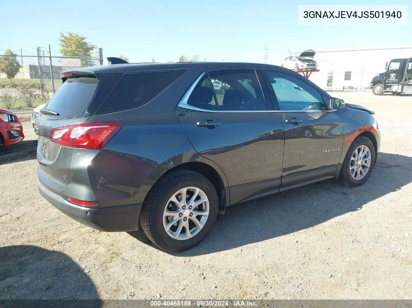 2018 Chevrolet Equinox Lt VIN: 3GNAXJEV4JS501940 Lot: 40465158