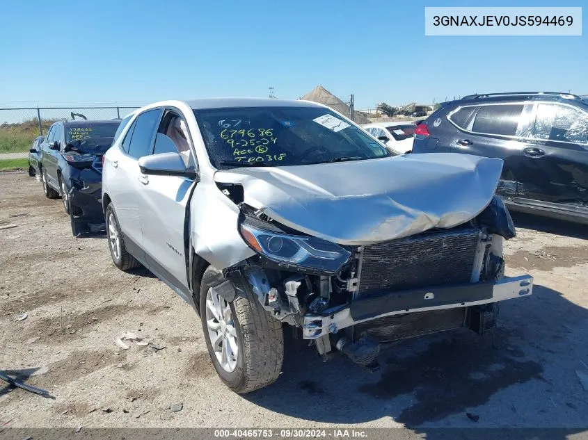 2018 Chevrolet Equinox Lt VIN: 3GNAXJEV0JS594469 Lot: 40465753