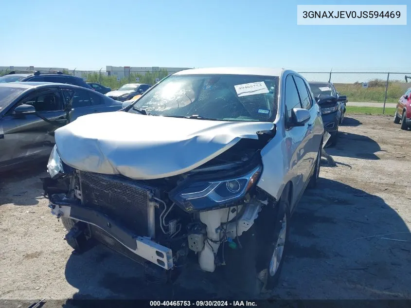 2018 Chevrolet Equinox Lt VIN: 3GNAXJEV0JS594469 Lot: 40465753