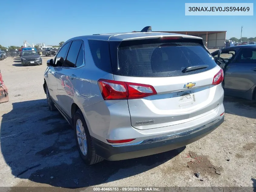 2018 Chevrolet Equinox Lt VIN: 3GNAXJEV0JS594469 Lot: 40465753