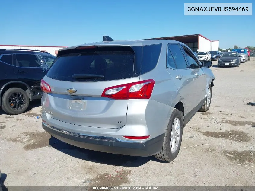 2018 Chevrolet Equinox Lt VIN: 3GNAXJEV0JS594469 Lot: 40465753