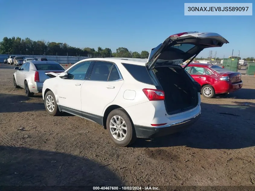 2018 Chevrolet Equinox Lt VIN: 3GNAXJEV8JS589097 Lot: 40467600