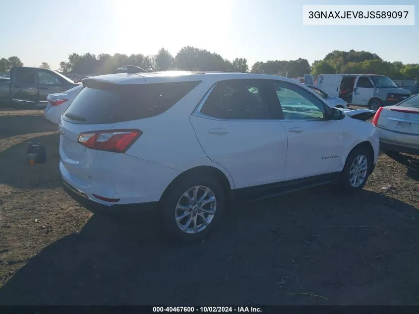 2018 Chevrolet Equinox Lt VIN: 3GNAXJEV8JS589097 Lot: 40467600