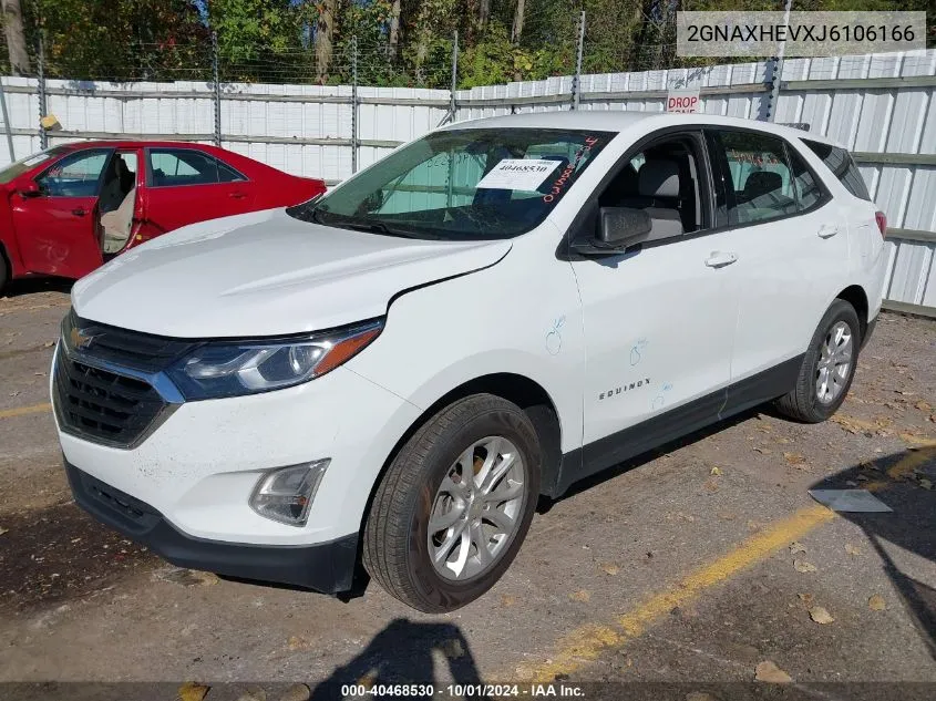 2018 Chevrolet Equinox Ls VIN: 2GNAXHEVXJ6106166 Lot: 40468530