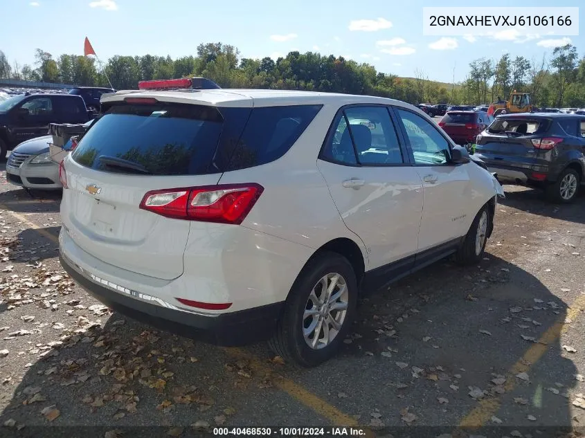 2018 Chevrolet Equinox Ls VIN: 2GNAXHEVXJ6106166 Lot: 40468530