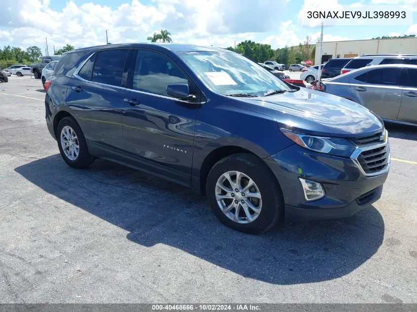 2018 Chevrolet Equinox Lt VIN: 3GNAXJEV9JL398993 Lot: 40468666