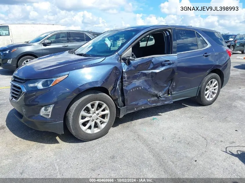 2018 Chevrolet Equinox Lt VIN: 3GNAXJEV9JL398993 Lot: 40468666