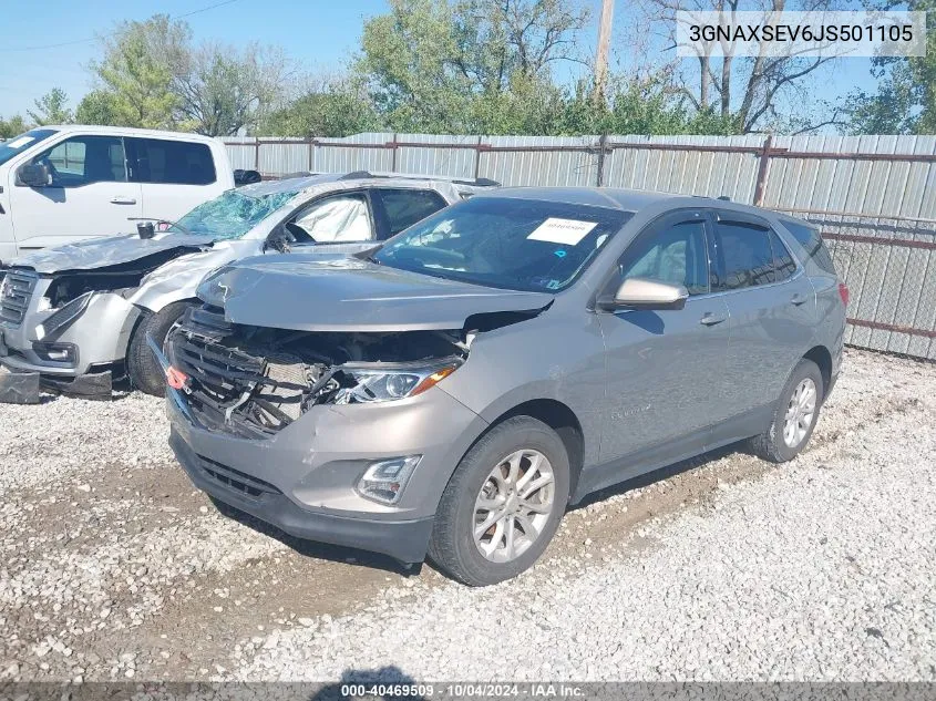 2018 Chevrolet Equinox Lt VIN: 3GNAXSEV6JS501105 Lot: 40469509