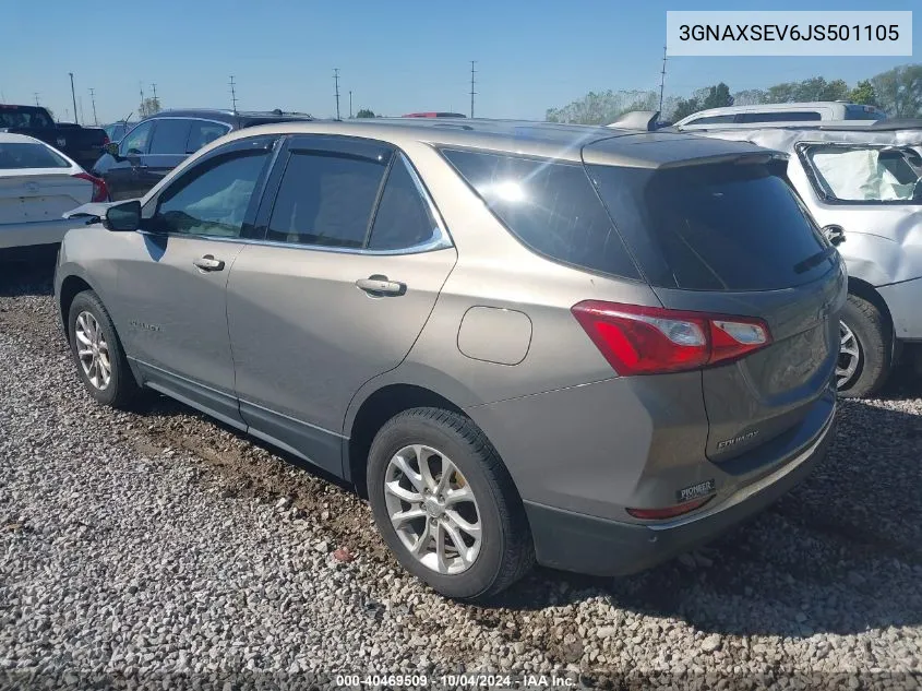 2018 Chevrolet Equinox Lt VIN: 3GNAXSEV6JS501105 Lot: 40469509