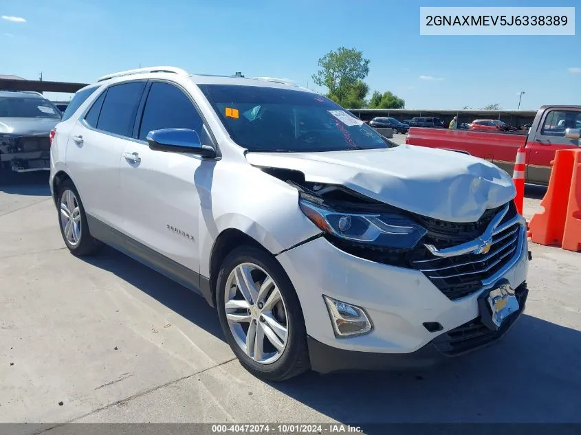 2018 Chevrolet Equinox Premier VIN: 2GNAXMEV5J6338389 Lot: 40472074