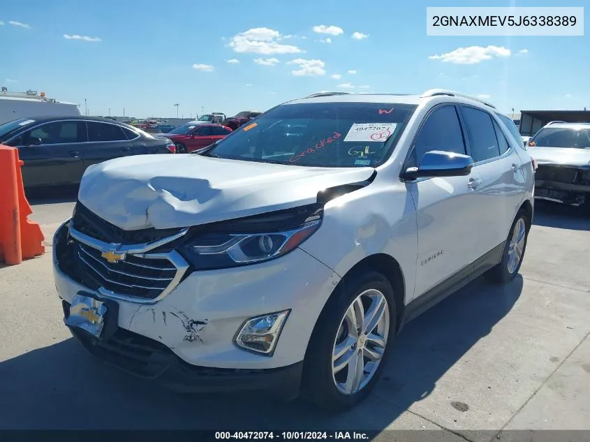 2018 Chevrolet Equinox Premier VIN: 2GNAXMEV5J6338389 Lot: 40472074