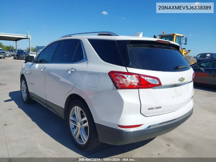 2018 Chevrolet Equinox Premier VIN: 2GNAXMEV5J6338389 Lot: 40472074