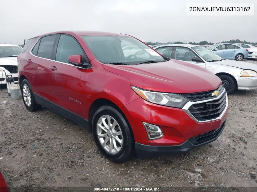 2018 Chevrolet Equinox Lt VIN: 2GNAXJEV8J6313162 Lot: 40472210