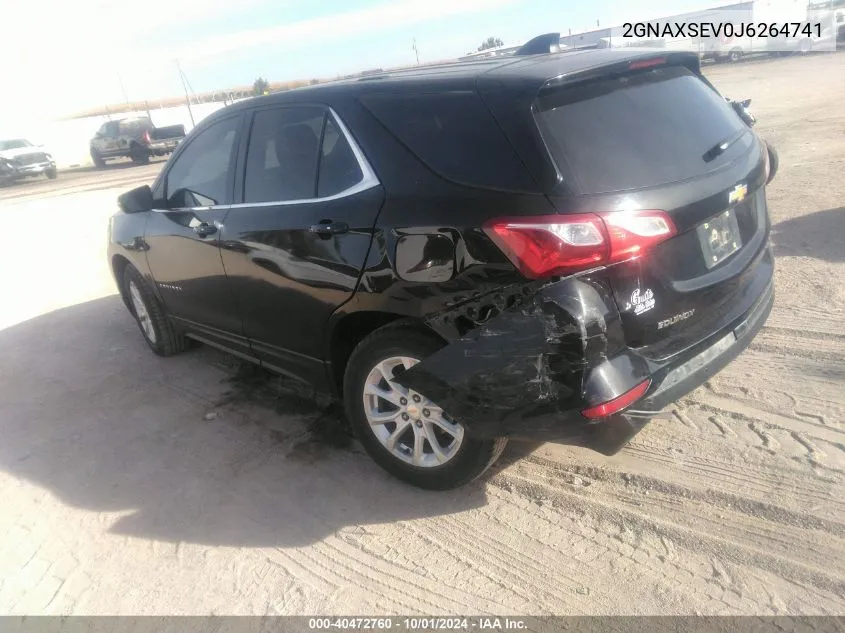 2018 Chevrolet Equinox Lt VIN: 2GNAXSEV0J6264741 Lot: 40472760