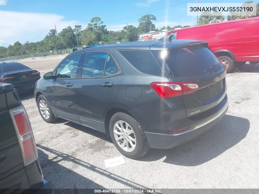 2018 Chevrolet Equinox Ls VIN: 3GNAXHEVXJS552190 Lot: 40473759