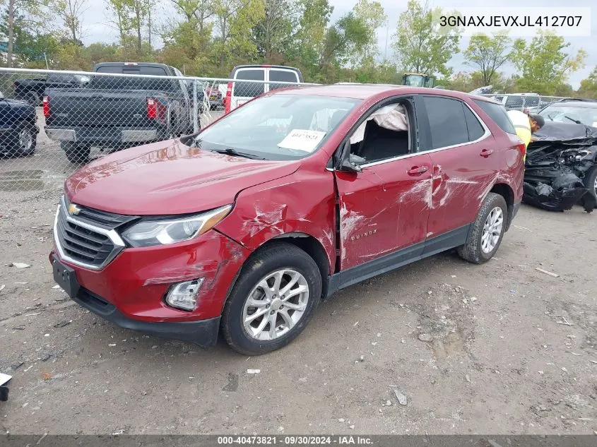 2018 Chevrolet Equinox Lt VIN: 3GNAXJEVXJL412707 Lot: 40473821