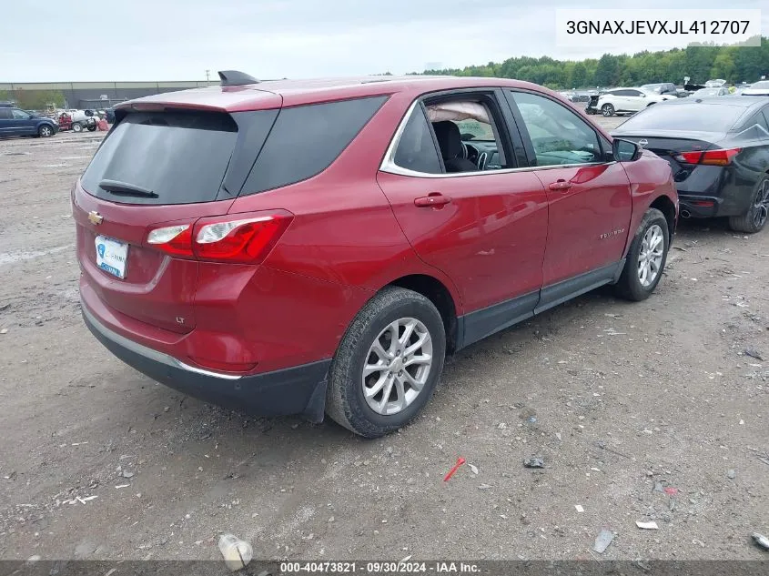 2018 Chevrolet Equinox Lt VIN: 3GNAXJEVXJL412707 Lot: 40473821