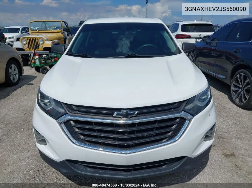 2018 Chevrolet Equinox Ls VIN: 3GNAXHEV2JS560090 Lot: 40474569