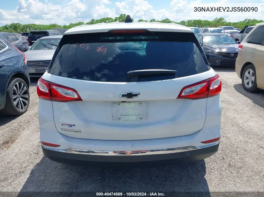 2018 Chevrolet Equinox Ls VIN: 3GNAXHEV2JS560090 Lot: 40474569