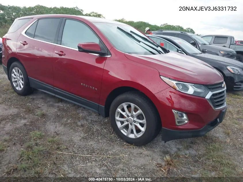 2018 Chevrolet Equinox Lt VIN: 2GNAXJEV3J6331732 Lot: 40475750