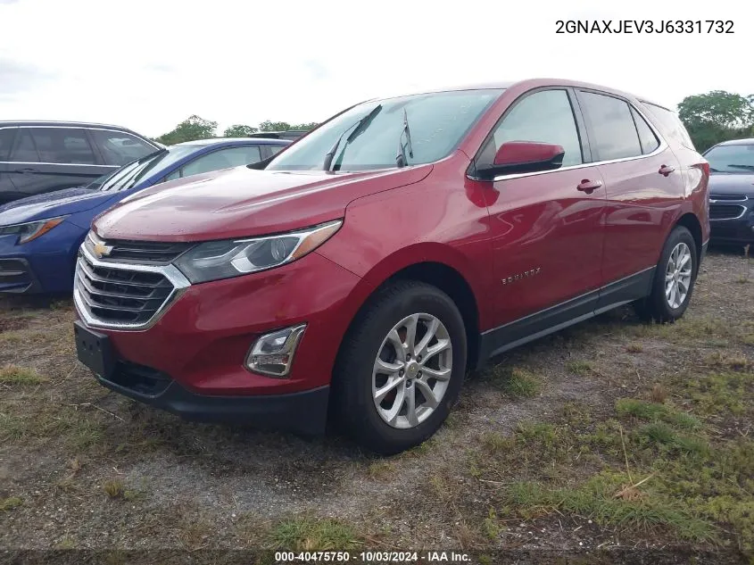 2018 Chevrolet Equinox Lt VIN: 2GNAXJEV3J6331732 Lot: 40475750