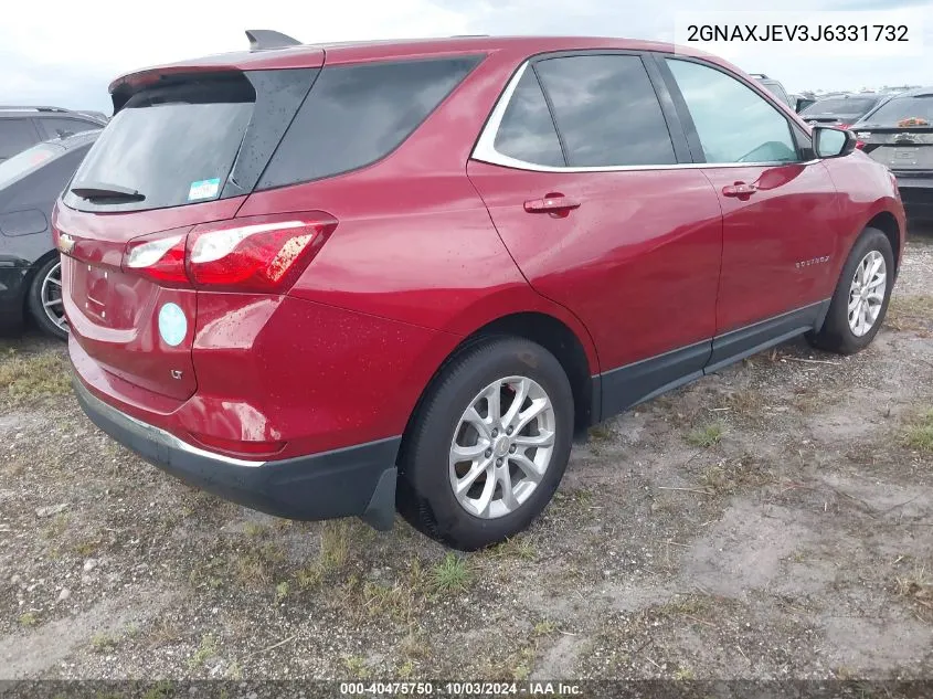 2018 Chevrolet Equinox Lt VIN: 2GNAXJEV3J6331732 Lot: 40475750