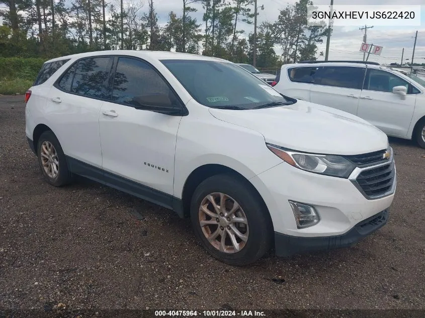 2018 Chevrolet Equinox Ls VIN: 3GNAXHEV1JS622420 Lot: 40475964