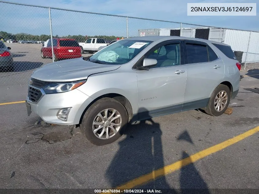 2018 Chevrolet Equinox Lt VIN: 2GNAXSEV3J6124697 Lot: 40476894