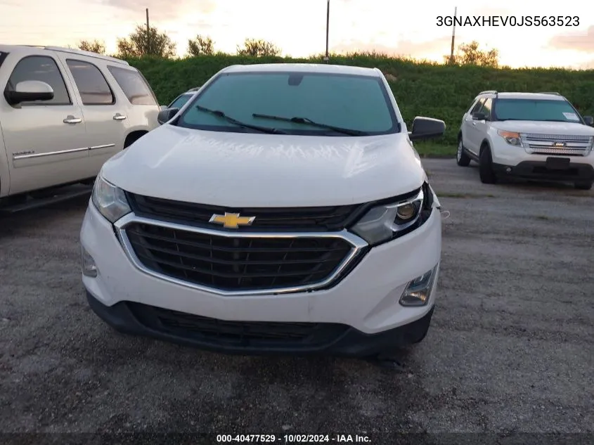 2018 Chevrolet Equinox Ls VIN: 3GNAXHEV0JS563523 Lot: 40477529