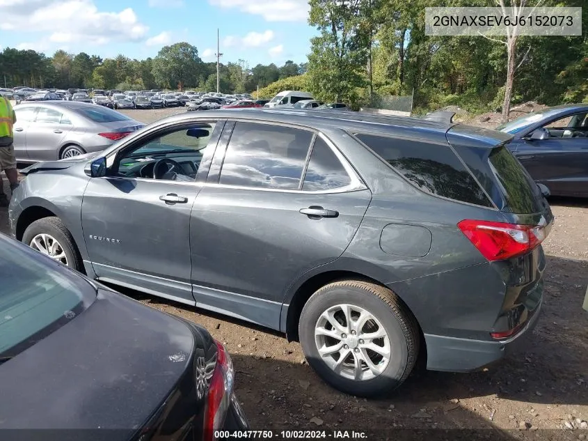 2018 Chevrolet Equinox Lt VIN: 2GNAXSEV6J6152073 Lot: 40477750