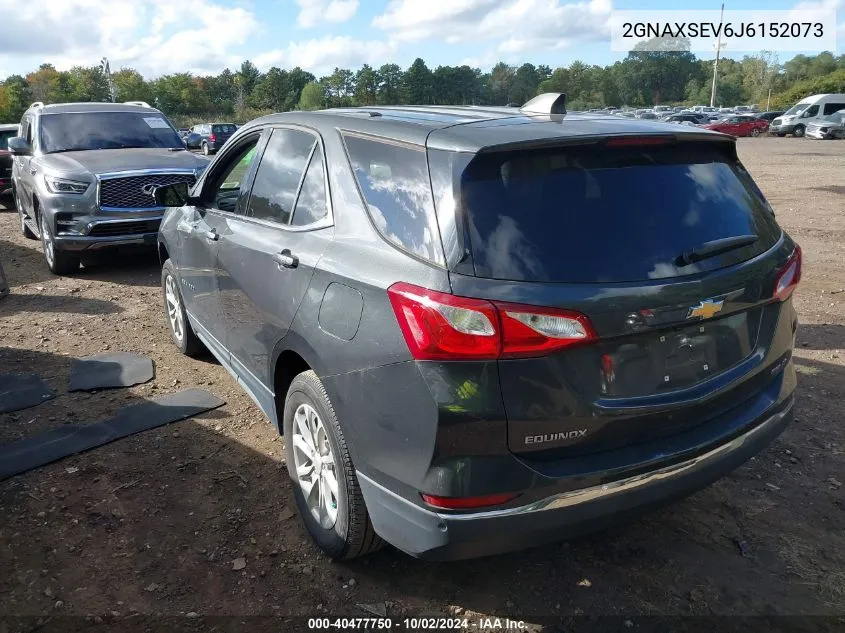 2018 Chevrolet Equinox Lt VIN: 2GNAXSEV6J6152073 Lot: 40477750