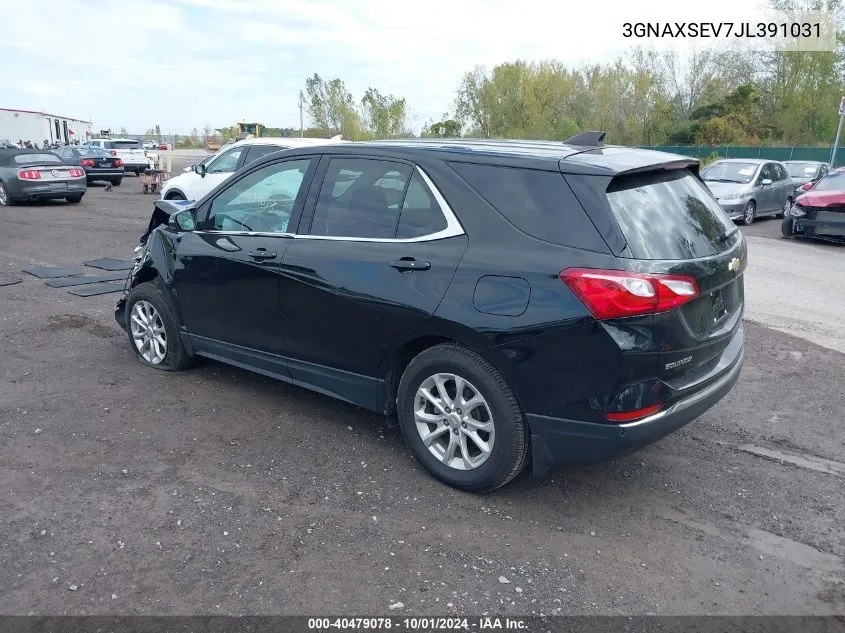 2018 Chevrolet Equinox Lt VIN: 3GNAXSEV7JL391031 Lot: 40479078