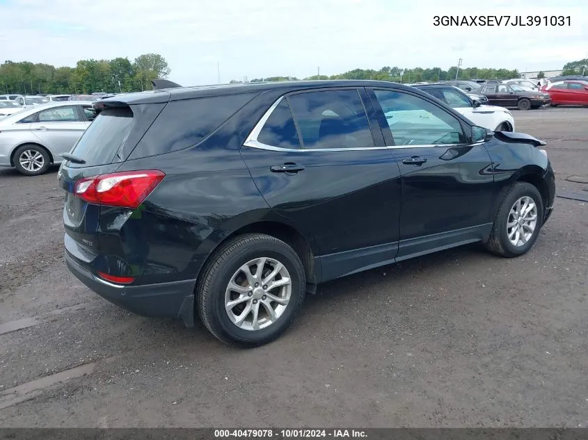 2018 Chevrolet Equinox Lt VIN: 3GNAXSEV7JL391031 Lot: 40479078