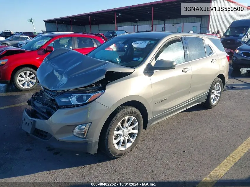 2018 Chevrolet Equinox Lt VIN: 3GNAXJEV1JS550500 Lot: 40482252