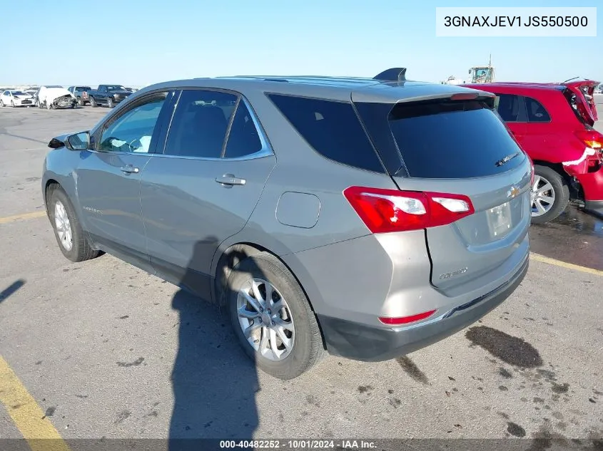 2018 Chevrolet Equinox Lt VIN: 3GNAXJEV1JS550500 Lot: 40482252